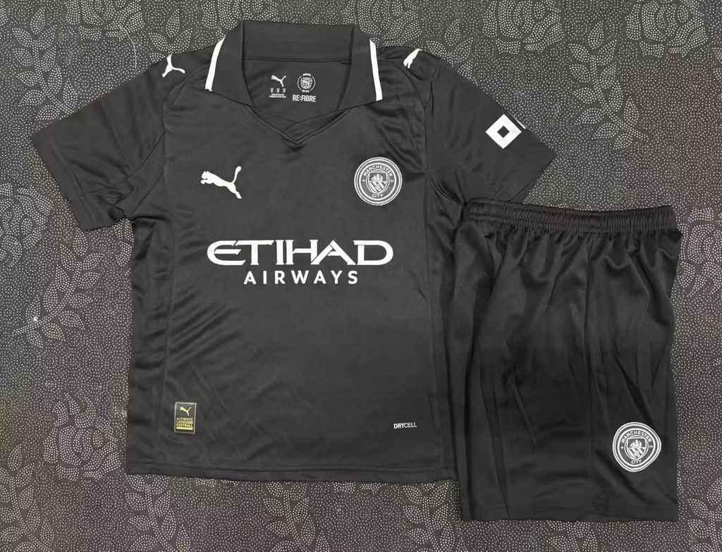 25 26 Man City third away Kids set 25 26 曼城 二客 孩子套装