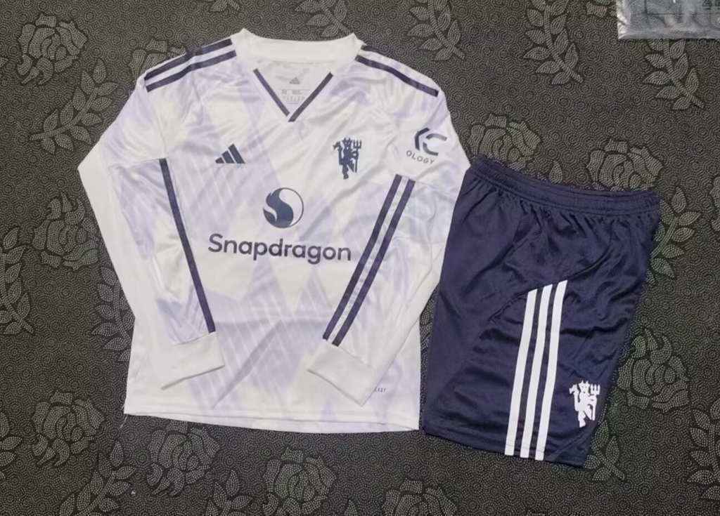 25 26 Man United third Away Kids Kit 25 26 曼联 二客 长袖 孩子套件