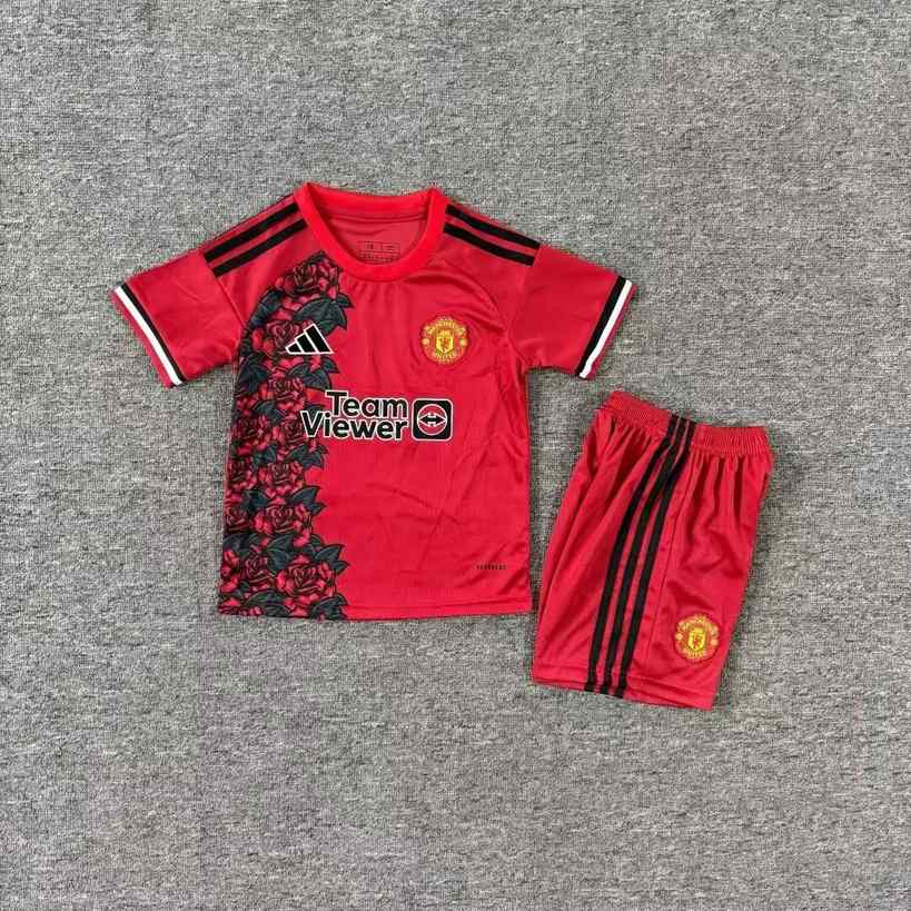 25 26 Man united red kid kits 25 26 曼联 红色 儿童套装