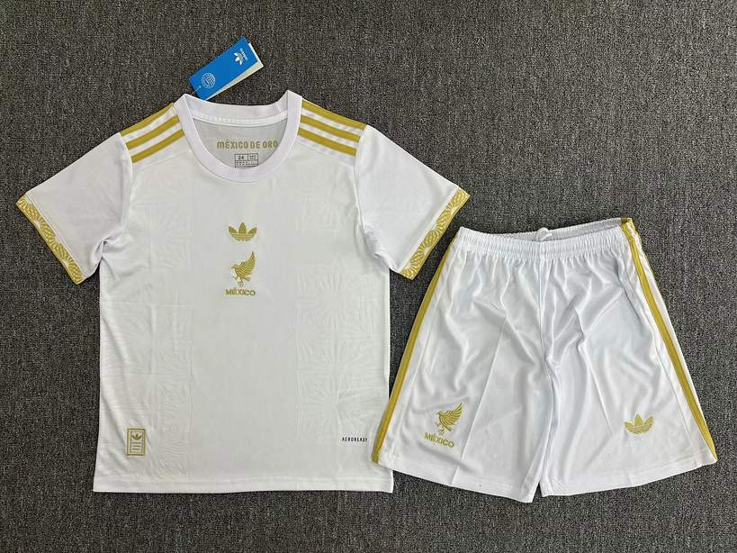 25 26 Mexico Gold Cup white kid kits 25 26 墨西哥 白色 儿童套装