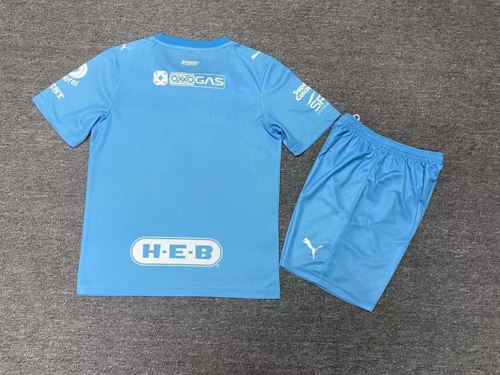 25 26 Monterrey Goalkeeper Blue Kids Kit 25 26 蒙特雷 守门员 蓝色 孩子套装