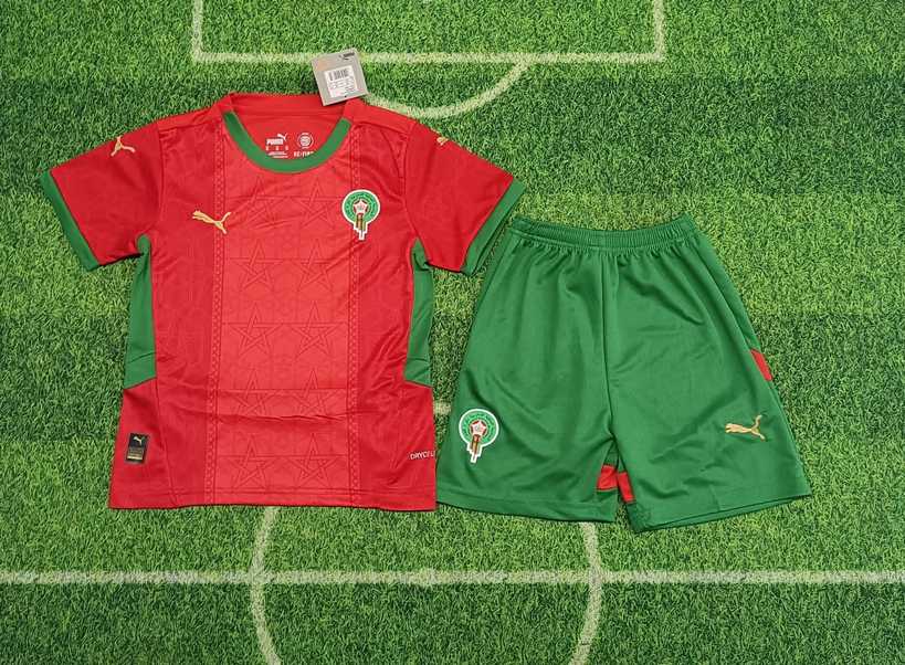 25 26 Morocco Home Kids set 25 26 摩洛哥 主场 孩子套装