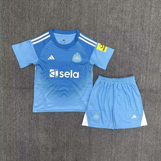 25 26 Newcastle Blue Goalkeeper Children's Set 25 26 纽卡斯尔 蓝色 门将 孩子套装