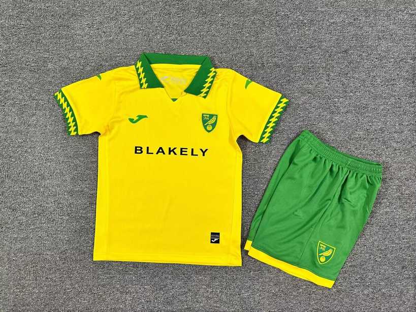25 26 Norwich City home kid kits 25 26 诺维奇 主场 儿童套装