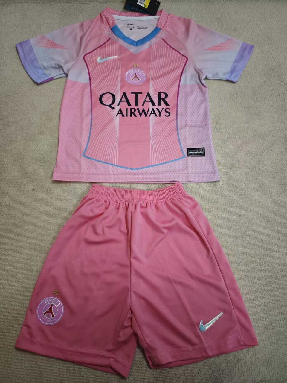 25 26 PSG Paris Pink Children's Set 25 26 巴黎 粉色 儿童套装