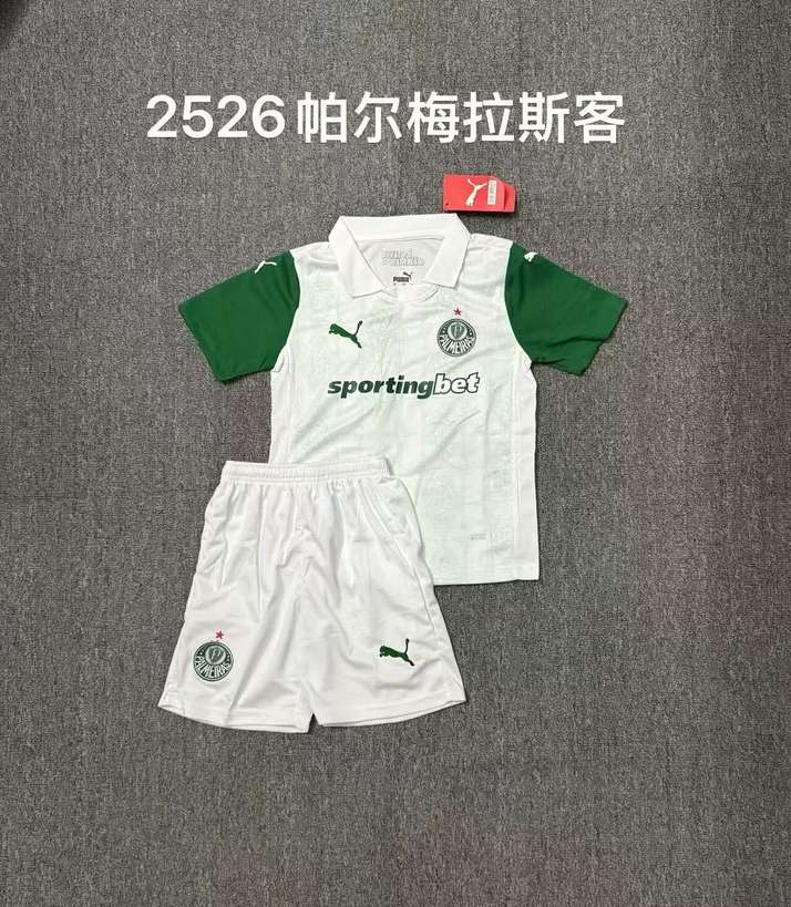 25 26 Palmeiras Away Kids kit 25 26 帕尔梅拉斯 客场 孩子套装