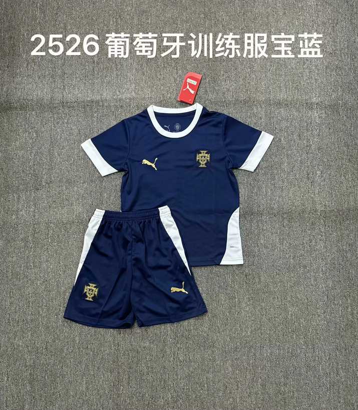 25 26 Portugal blue training kids kit 25 26 葡萄牙 训练 儿童套装