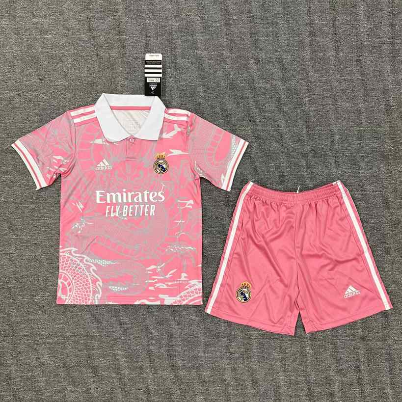 25 26 Real Madrid Pink Kids suit 25 26 皇马 粉色 孩子套装