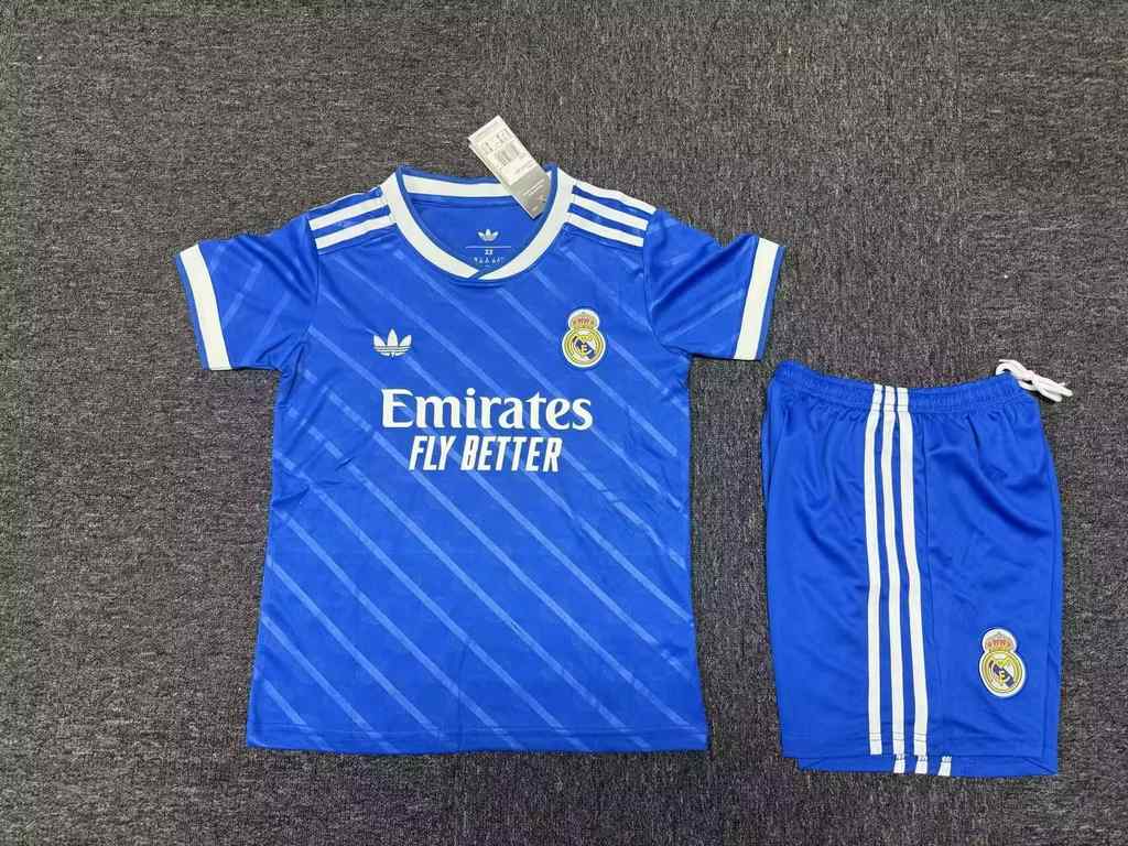 25 26 Real Madrid third Away Kids Kit 25 26 皇马 二客 孩子套装