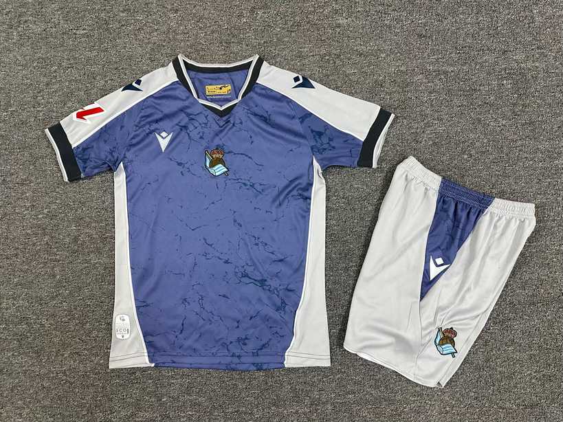 25 26 Real Sociedad away kid kits 25 26 皇家社会 客场 孩子套装
