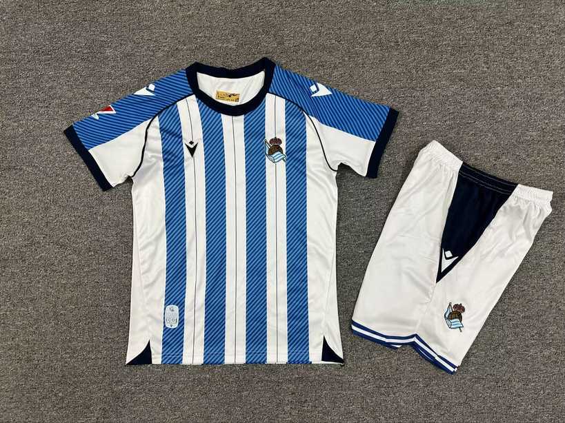 25 26 Real Sociedad home kid kits 25 26 皇家社会 主场 儿童套装