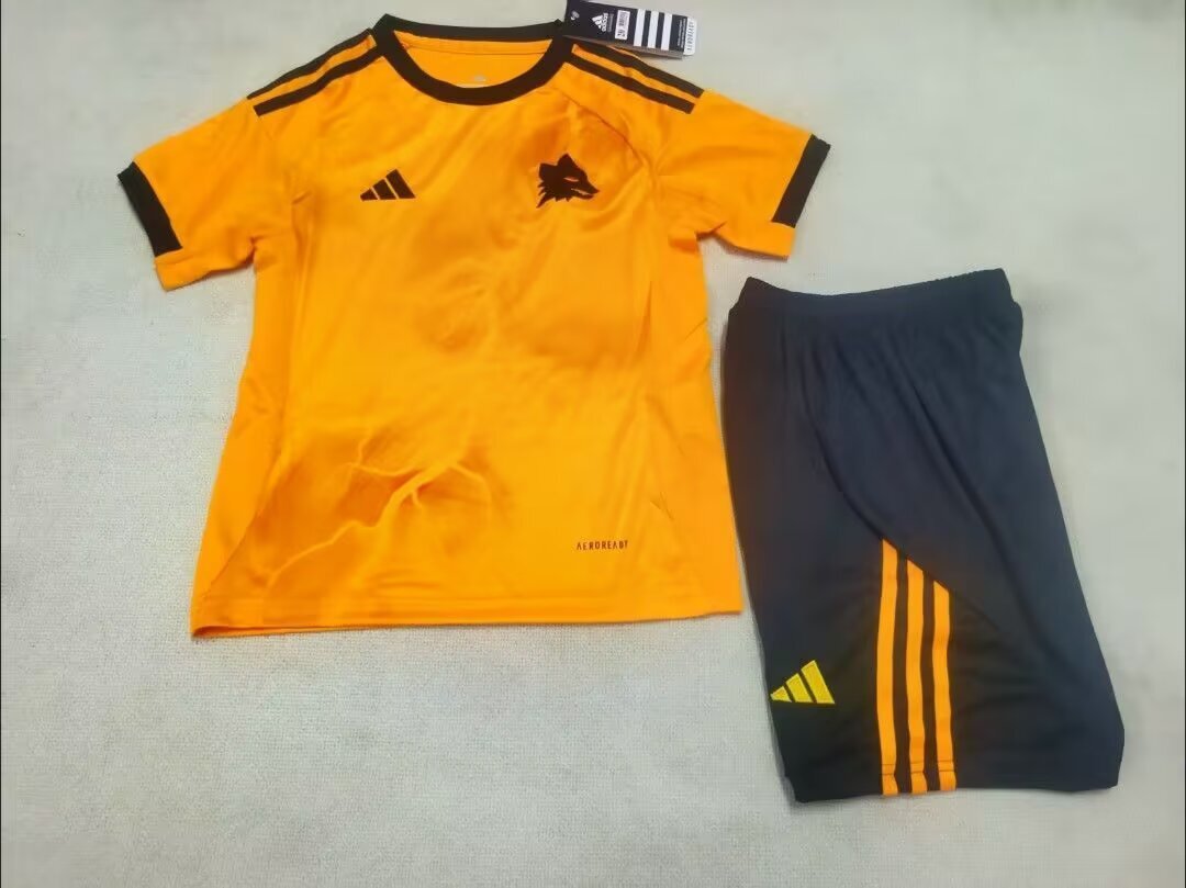 25 26 Roma Away Kids Kit 25 26 罗马 客场 孩子套装