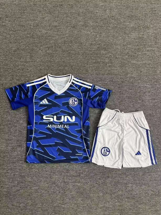 25 26 Schalke 04 home kid kits 25 26 沙尔克04 主场 孩子套装