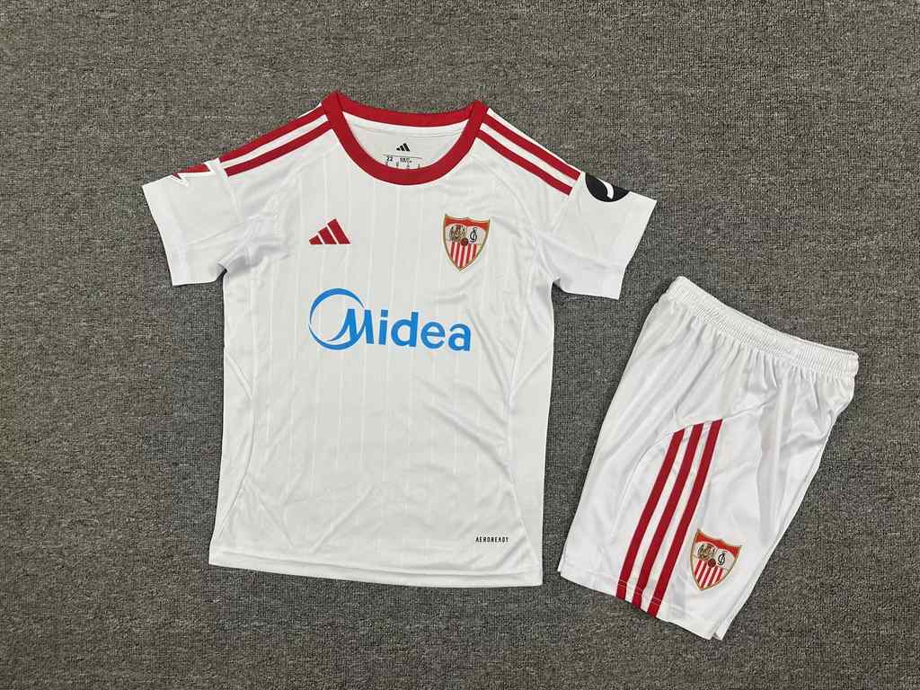 25 26 Sevilla home kid kits 25 26 塞维利亚 主场 孩子套装