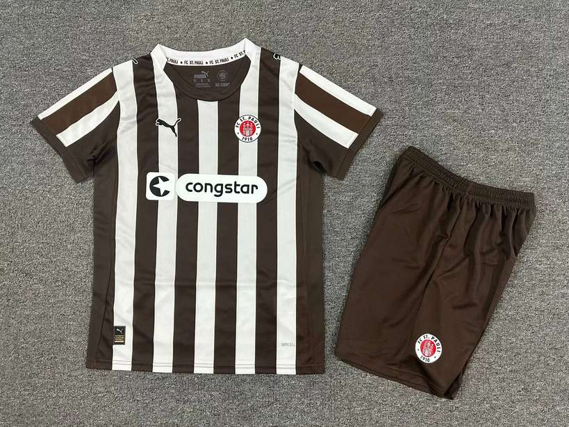 25 26 St. Pauli home kids kit 25 26 圣保利 主场 儿童套装