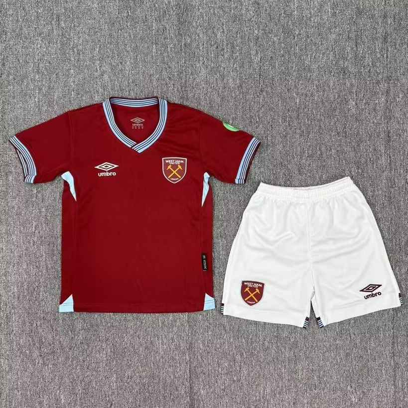 25 26 West ham home kid kits 25 26 西汉姆联 主场 孩子套装