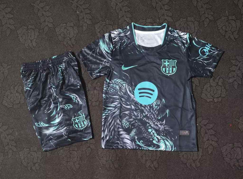 26 27 Barcelona black kid kits 26 27 巴萨 黑龙 儿童套装