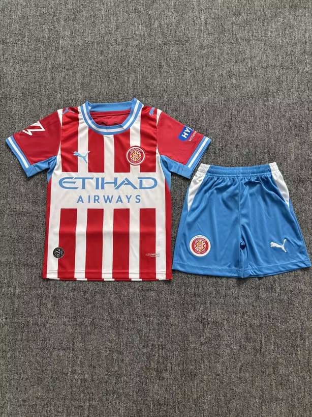 26 27 Girona home kid kits 26 27 赫罗纳 主场 儿童套装