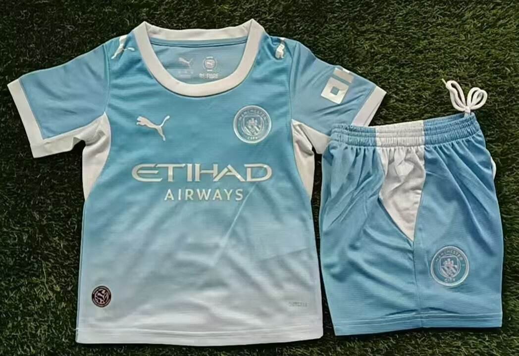 26 27 Manchester City Home Children's Set 26 27 曼城 主场 孩子 套装