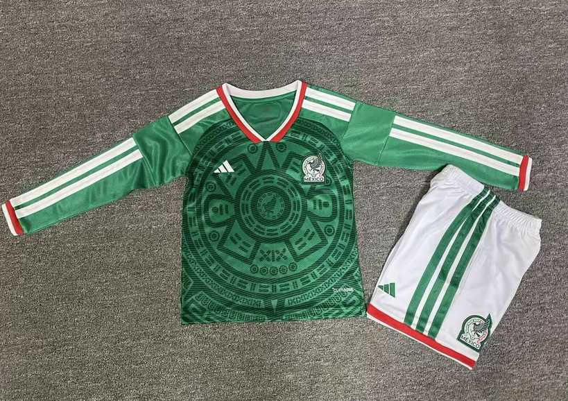 26 27 Mexico home children's kit Long sleeved 26 27 墨西哥 主场 长袖