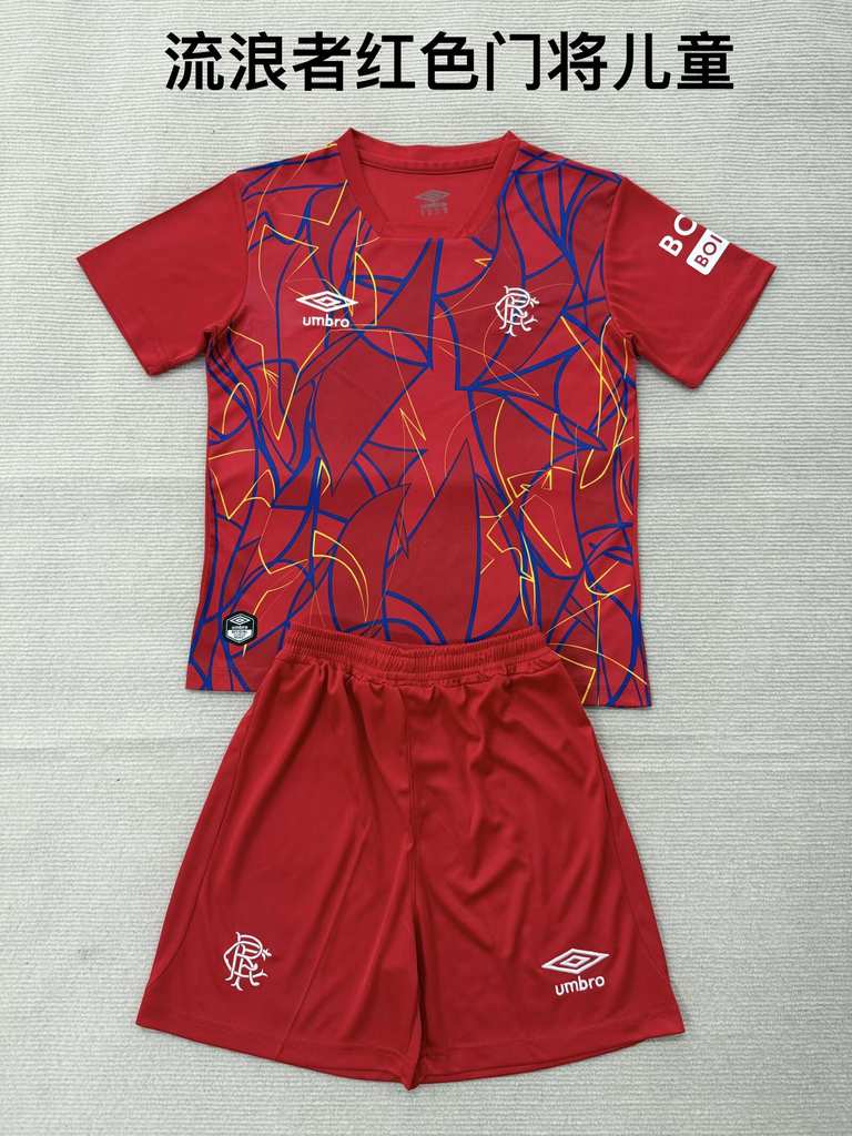 26 27 Rangers Red Goalkeeper Children's Set 26 27 流浪者 红色 门将 孩子套装
