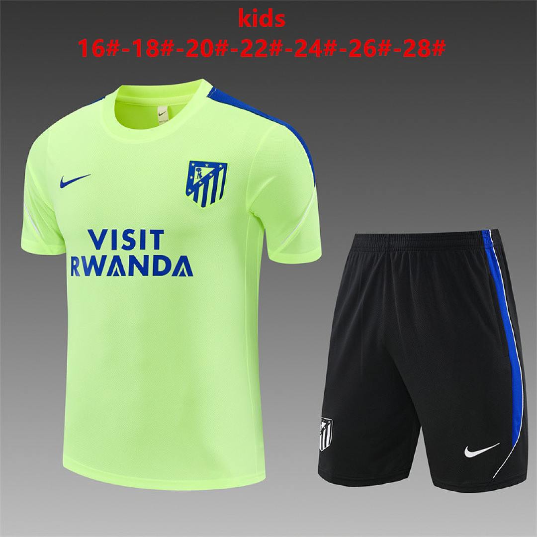 Ensemble de football enfant Atletico Madrid Fluorescent vert entraînement — 2026/27 · tailles 16–28