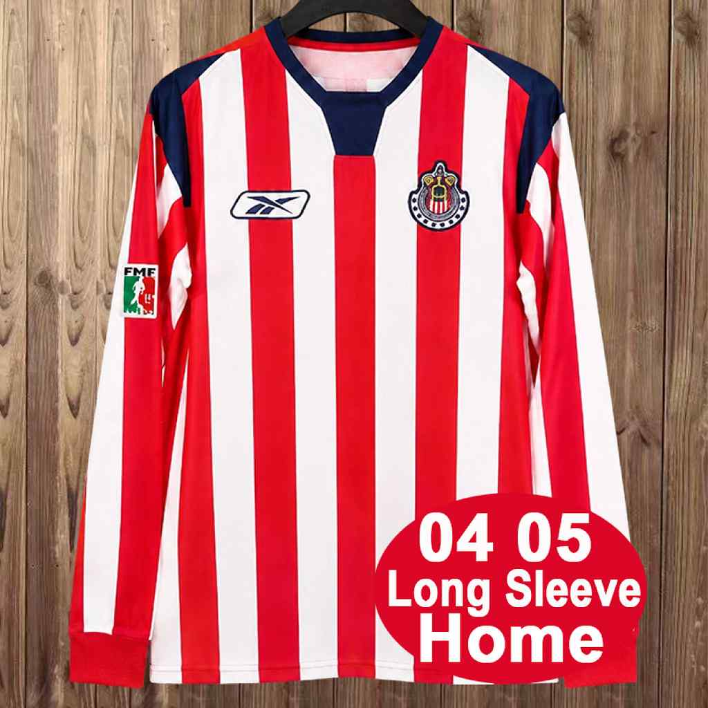 2004/05 Chivas Home Retro Long Sleeve Soccer Jersey S-XXL