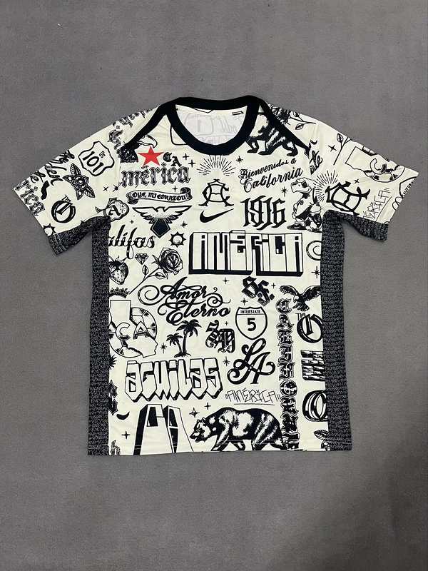 25-26 America black and white training jersey