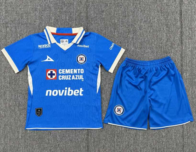 2026/27 Cruz Azul Home Kids Kit Soccer Jersey 16-28