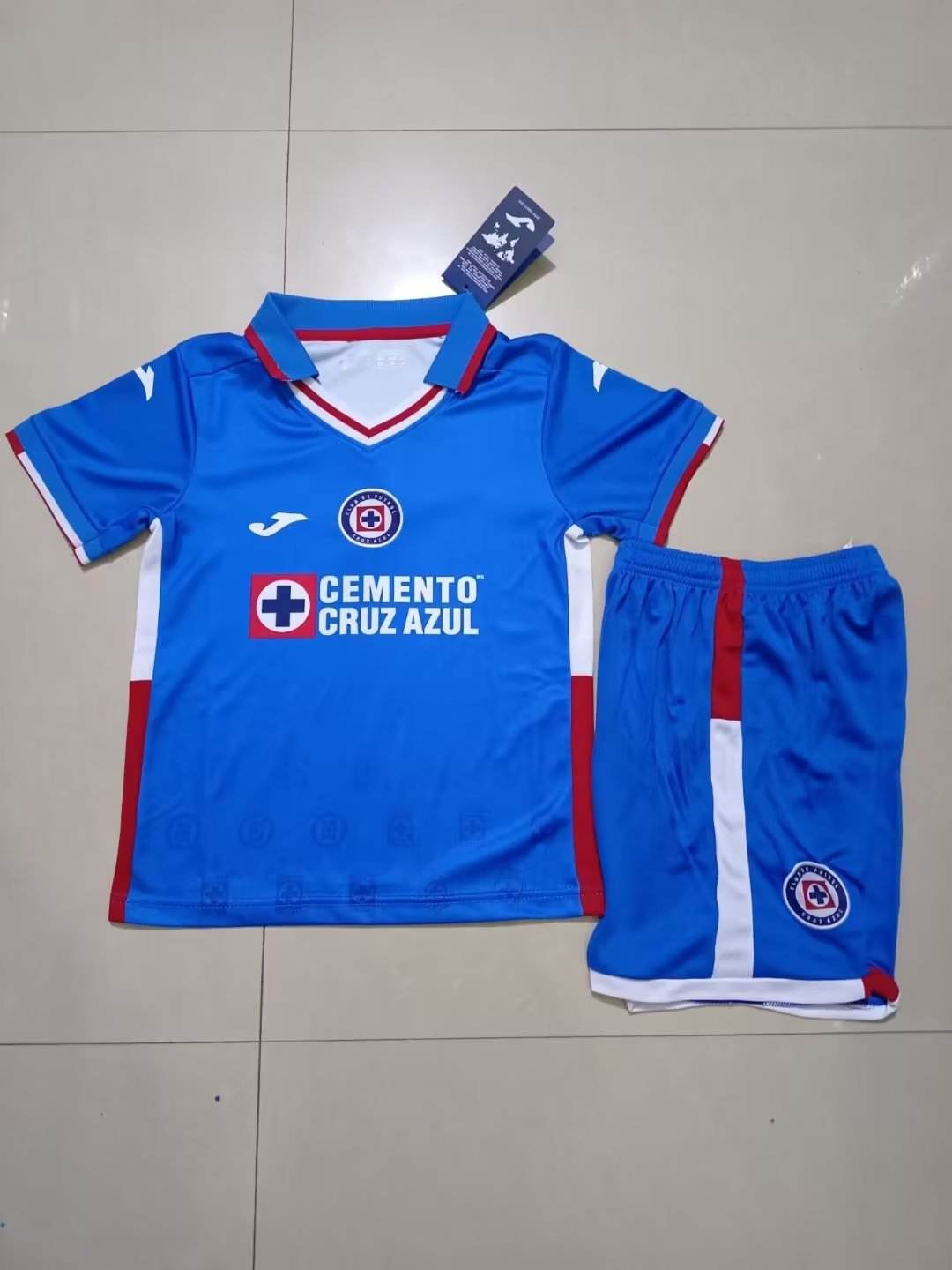 22-23 Cruz Azul home kids kit