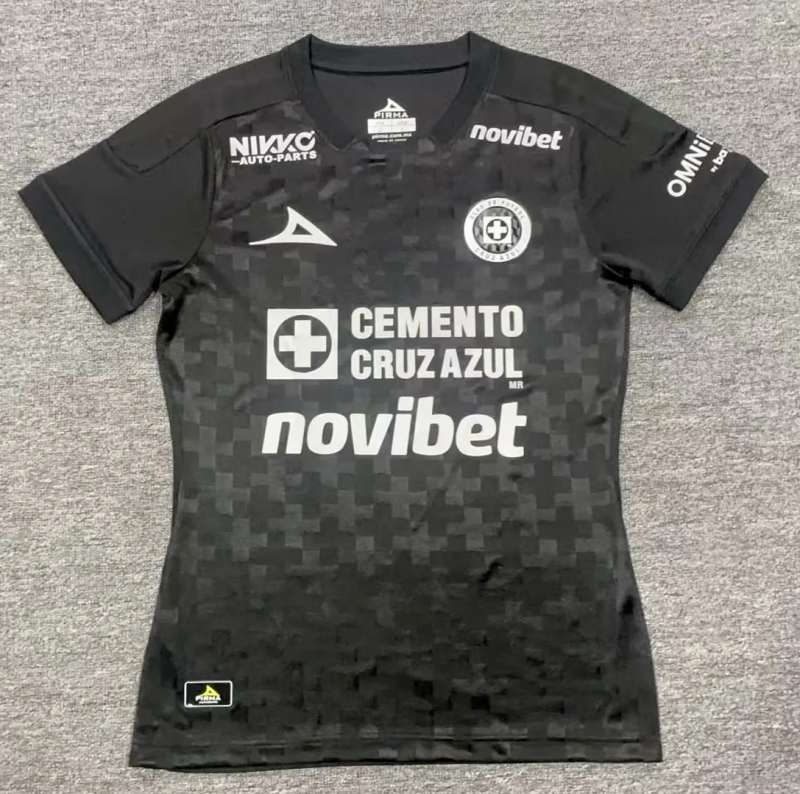 Woman 2025-26 Cruz Azul third black soccer jersey size S-2XL