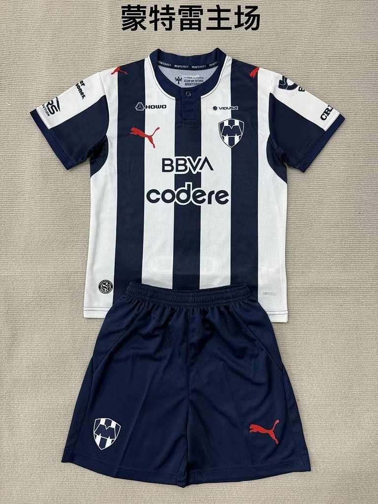 2026/27 Monterrey Home Kids Kit Soccer Jersey 16-28