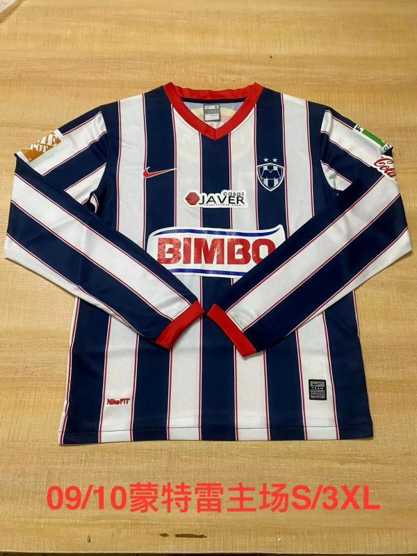 Retro Monterrey 2009/10 Home long sleeve player version size S-2XL