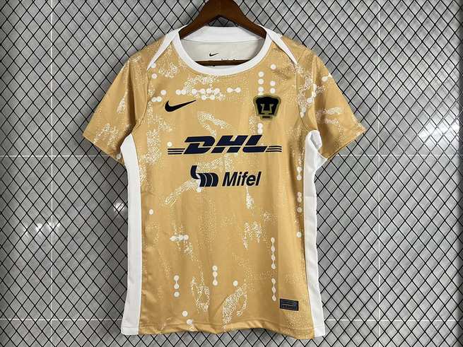 Maillot de football 25-26 Pumas jaune entraînement — tailles S–2XL