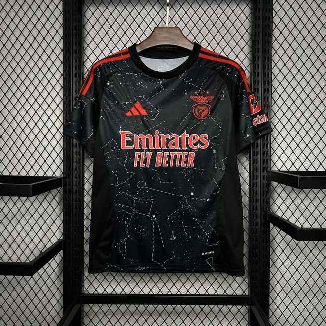 24-25 Benfica away black football jersey