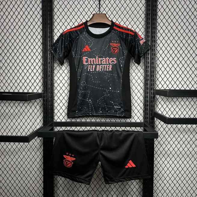 24-25 Benfica away black kid kit