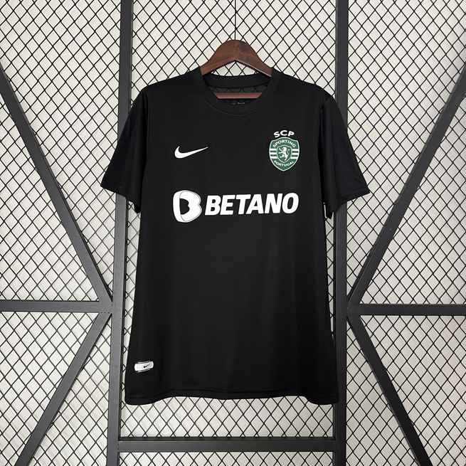 Maillot de football 23-24 Sporting Lisbon quatrième tenue noir — Extérieur