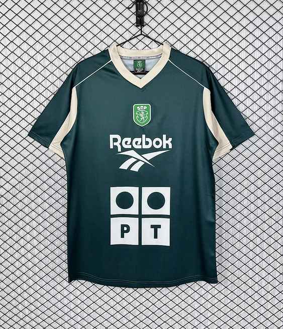 Retro Sporting Lisbon 2000/01 green training jersey size S-2XL