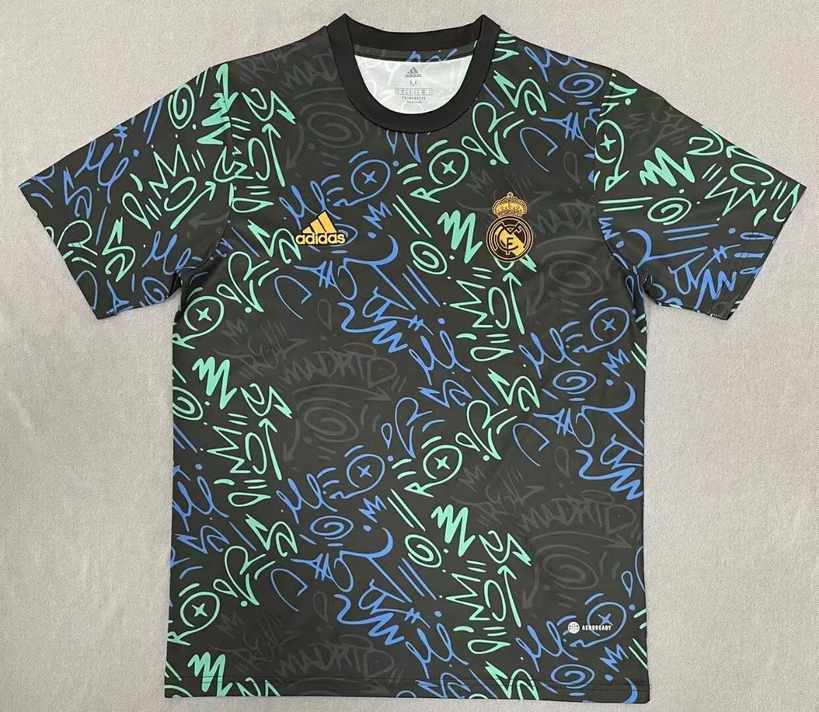 22-23 R MAD black with blue and green training shirt