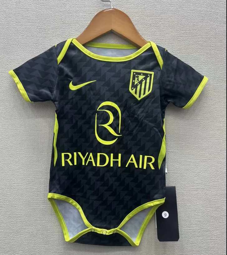 Maillot de football bébé Atletico Madrid noir — 2026/27 · Extérieur