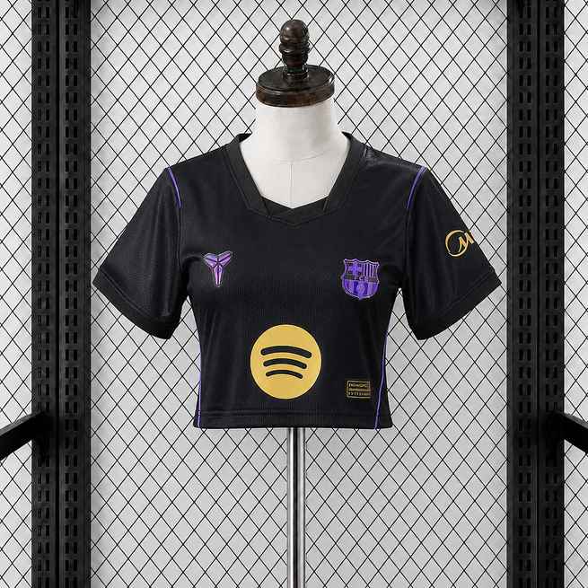 2026/27 Barcelona Away Women's Crop Top Soccer Jersey S-2XL