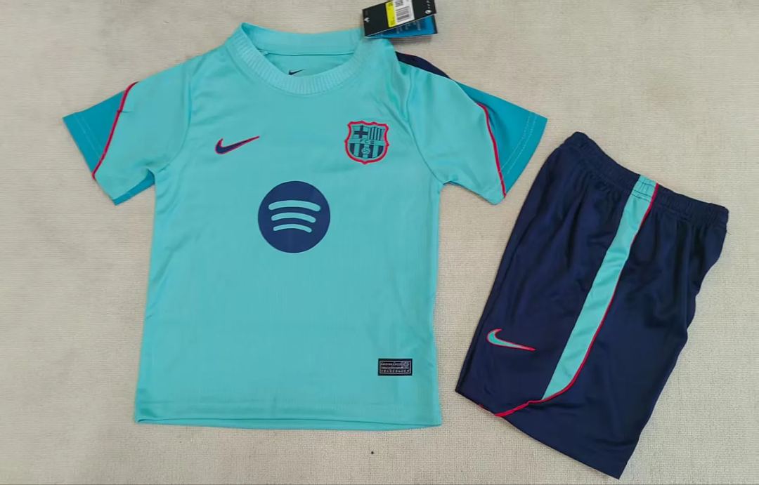 2026/27 Barcelona Blue Special Kids Kit Soccer Jersey 16-28