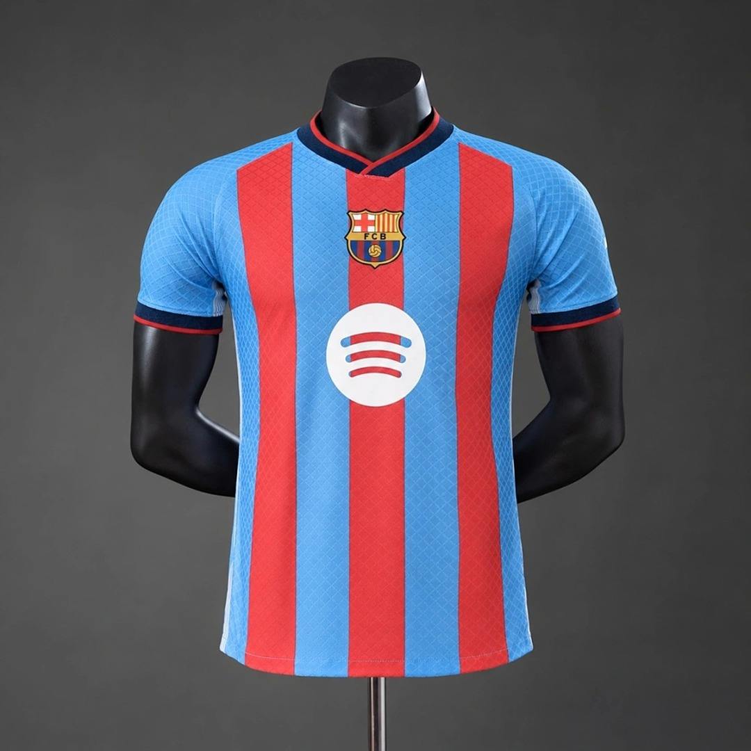 Maillot de football Barcelona bleu et rouge édition spéciale — 2026/27 · Version joueur · tailles S–XXL