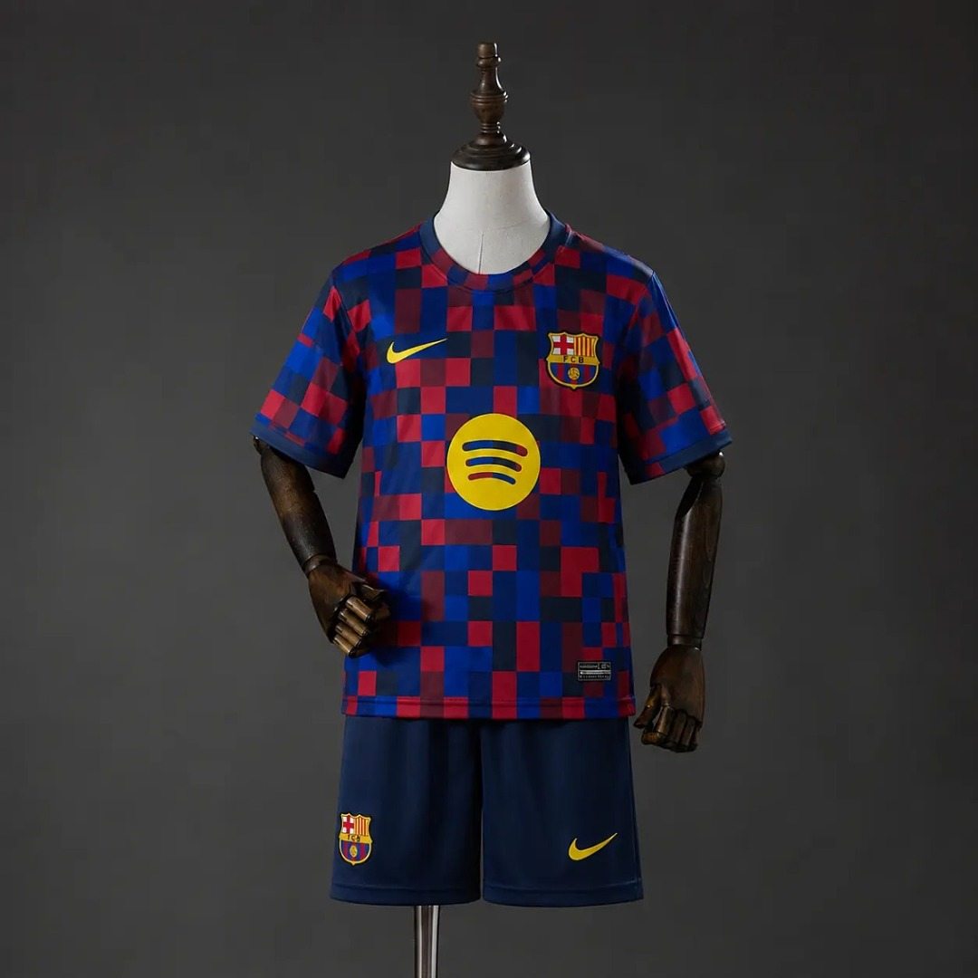 2026/27 Barcelona Pre-Match Kids Kit Soccer Jersey 16-28