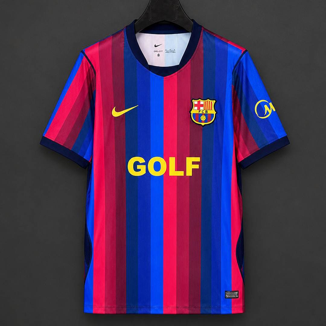 2026/27 Barcelona Red Blue Home COLF Advertise Soccer Jersey S-4XL