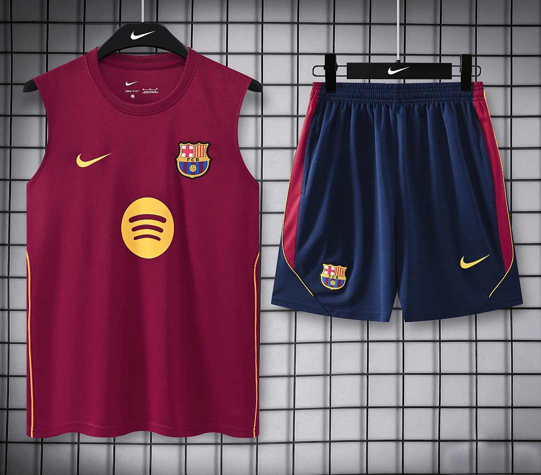 2026/27 Barcelona Red Vest Suit S-2XL