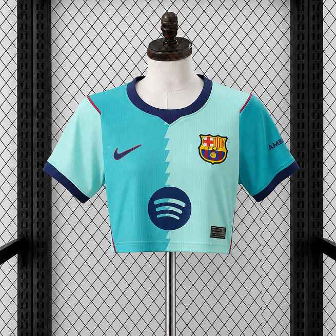 2026/27 Barcelona Third Away Women's Crop Top Soccer Jersey S-2XL