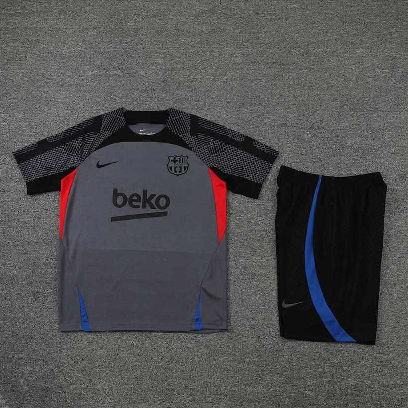 22-23 BAR Training Suit Short Sleeve Kit Black and Gray