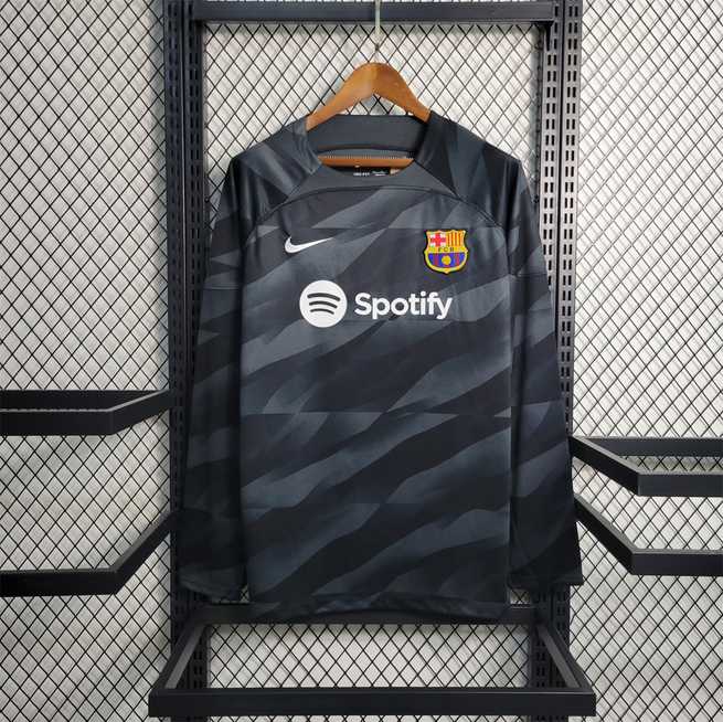 23-24 BAR Black and Gray Goalkeeper long sleeves