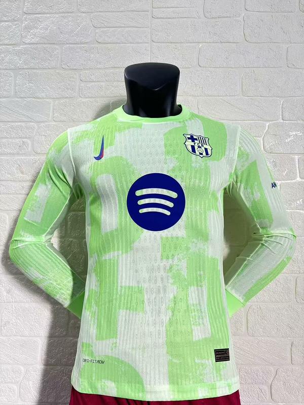 24-25 BAR Third away player version long sleeve jersey(Big Sponsor)